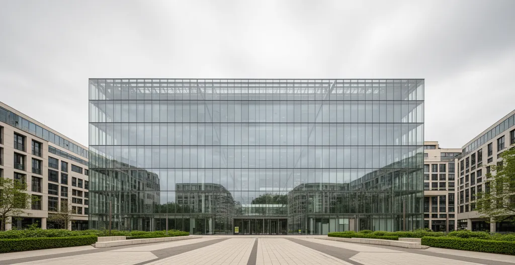 Façade vitrée immeuble de bureaux tertiaire concerné par le Décret Tertiaire